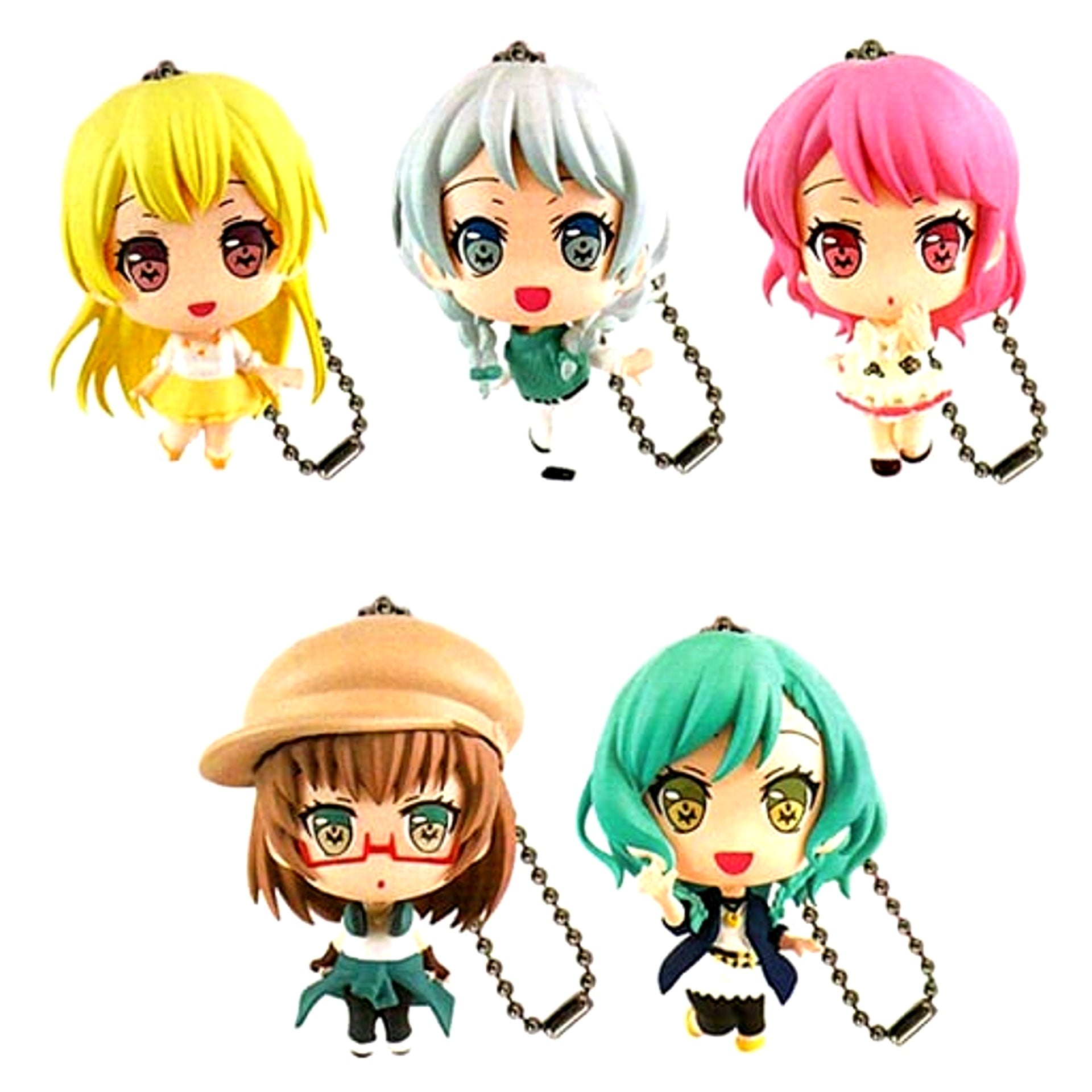 Set of 5 Pastel*Palettes BanG Dream! Girls Band Party! Collection Figure [USED]
