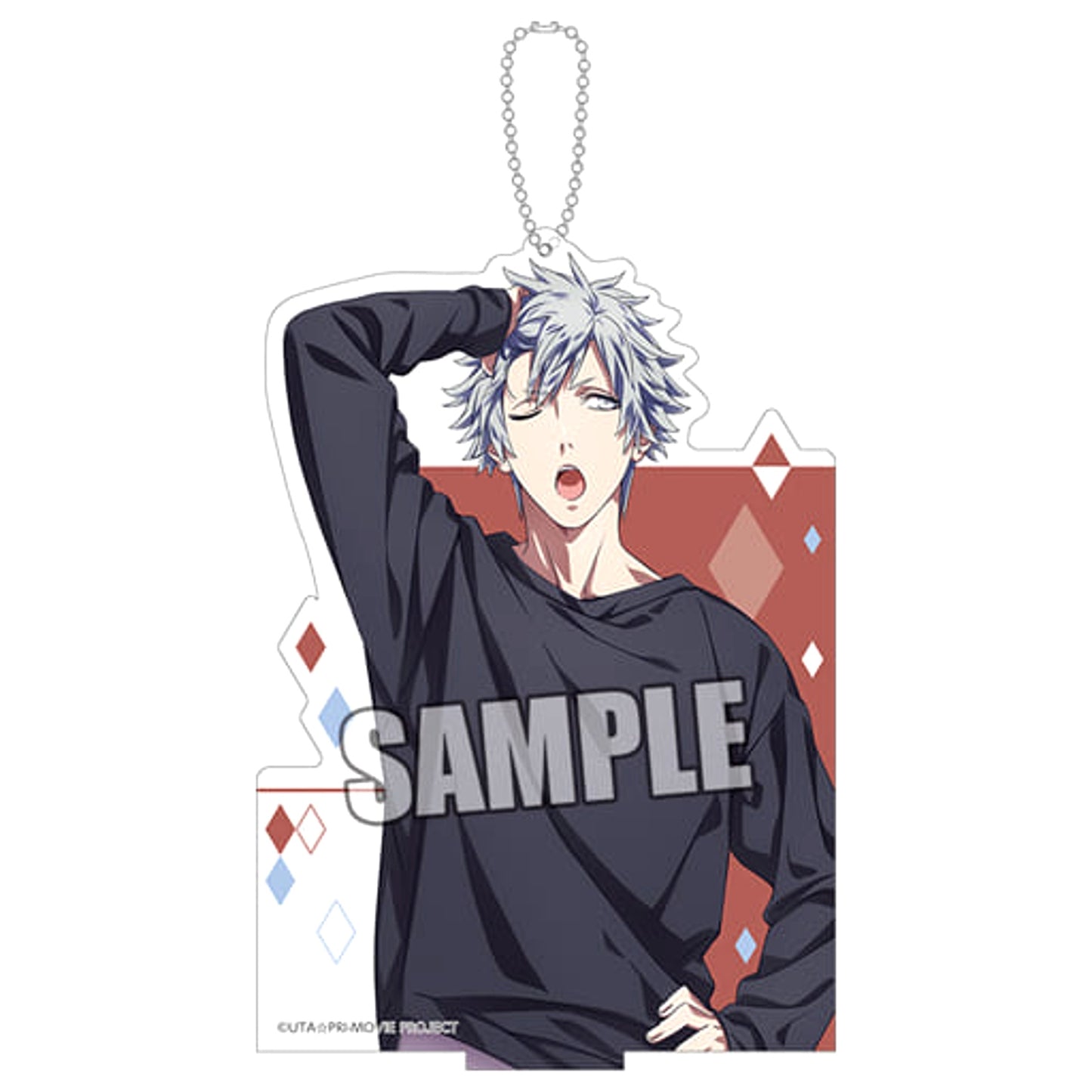Uta no Prince Sama Movie: Maji Love Kingdom Ranmaru Kurosaki Acrylic Keychain With Stand Private Morning Series Keychains [USED]