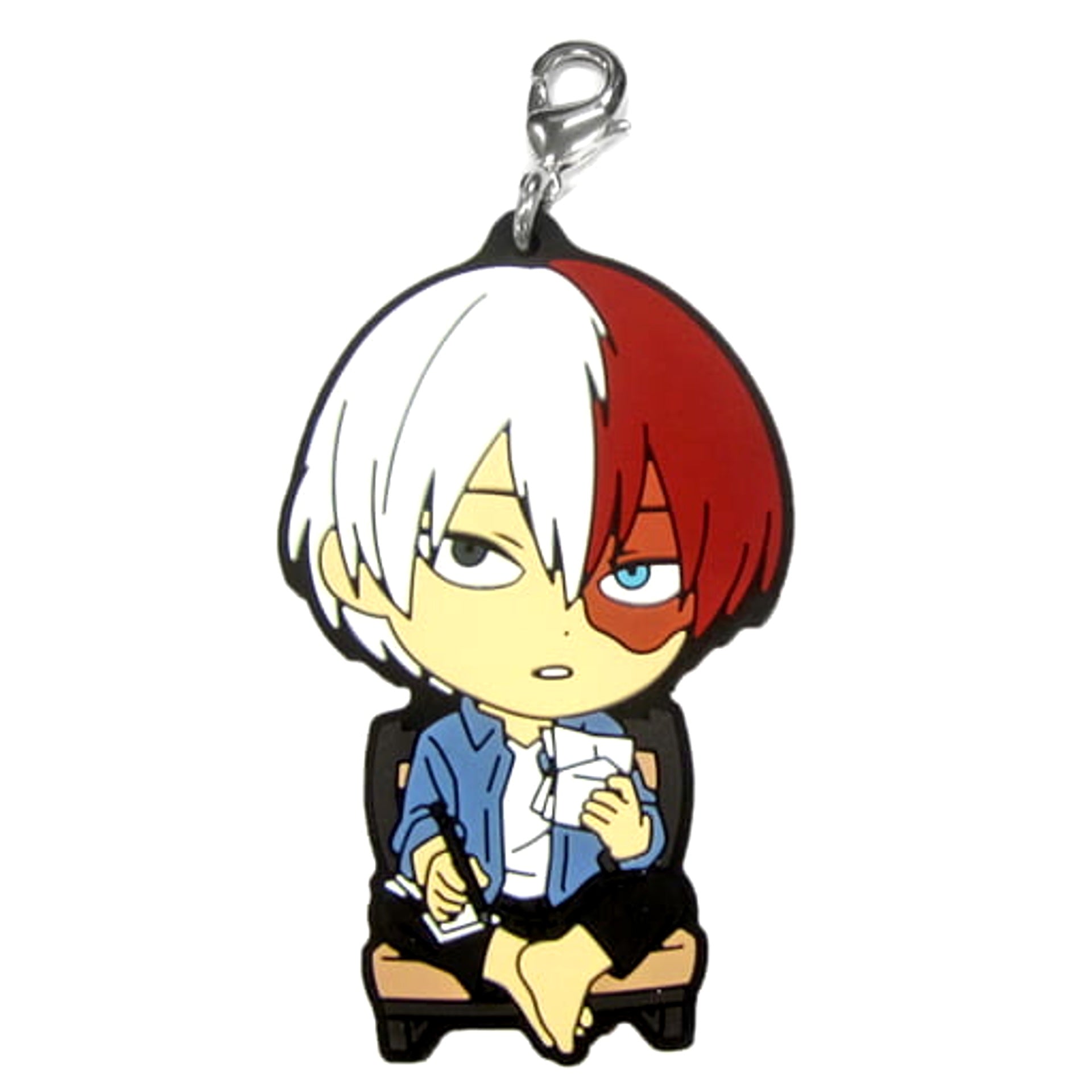 My Hero Academia Shoto Todoroki Ichiban Kuji Break Time Rubber Charm Kyunchara Illustrations Prize D Charm [USED]