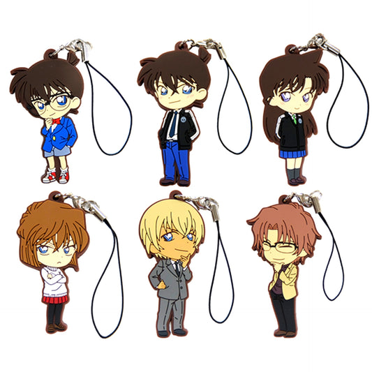 Set of 6 Detective Conan Rubber Strap Collection [USED]