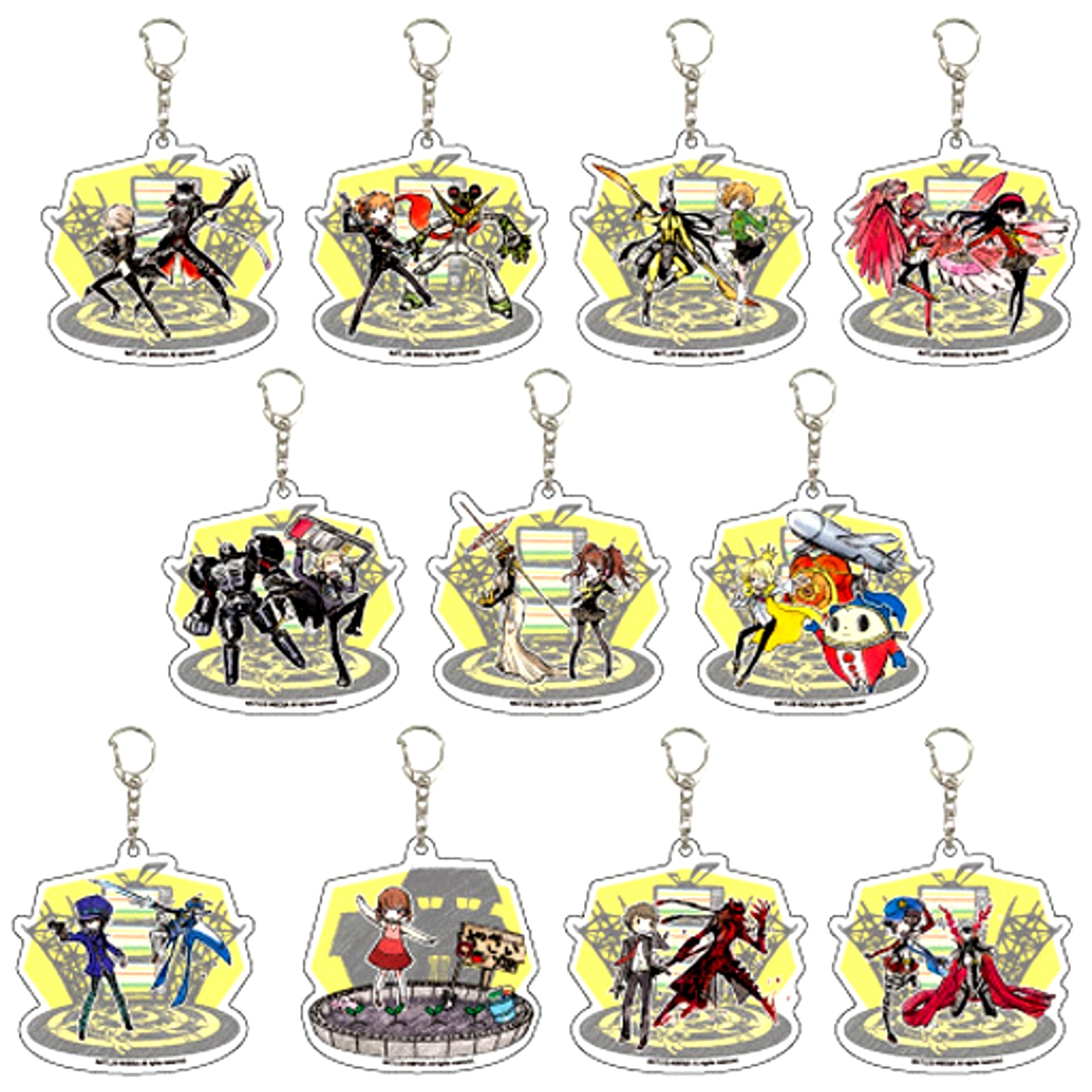 Set of 11 Persona 4 The Golden Acrylic Keychain 01 GraffArt Design [USED]