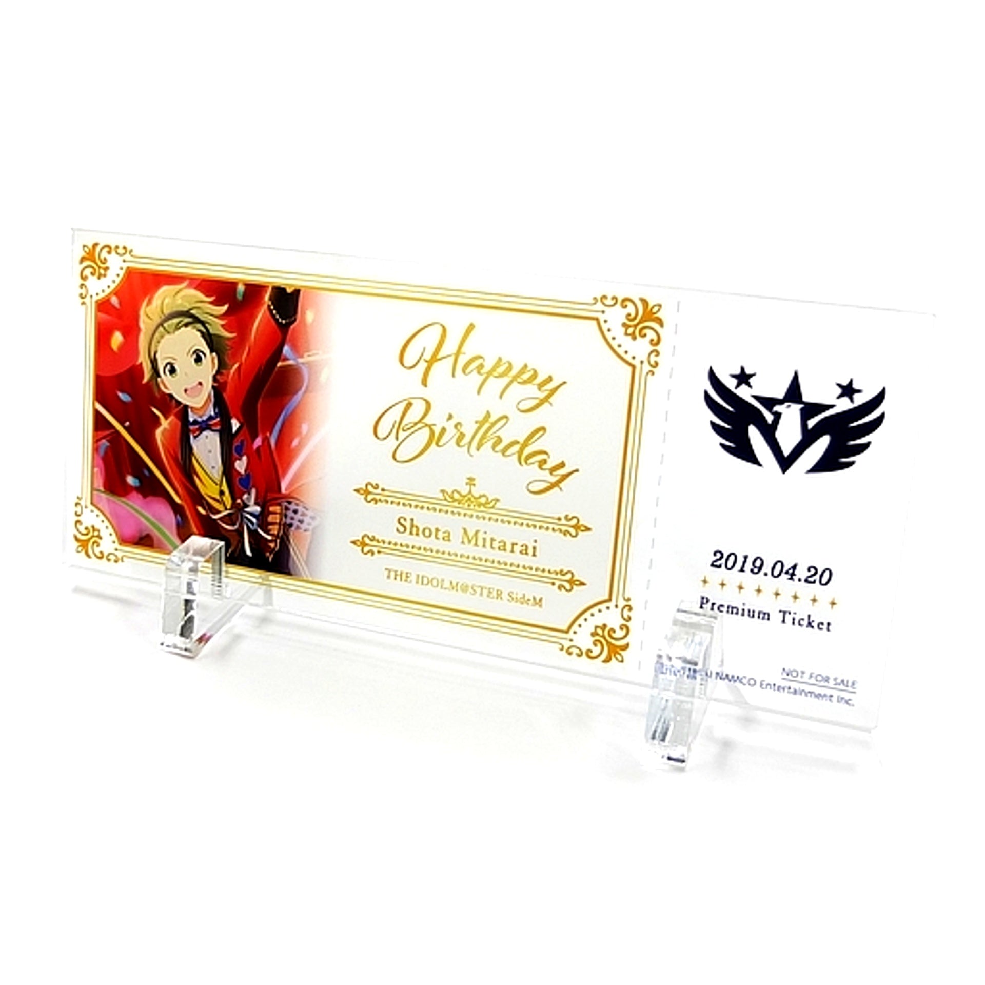Shota Mitarai Idolmaster SideM Wake Atte Mini! x AniON STATION Music Cafe! April Birthday Plan Bonus Premium Ticket Style Acrylic Stand [USED]