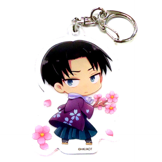 Levi Attack on Titan Cherry Blossom Viewing Survey Corps Original Acrylic Keychain [USED]