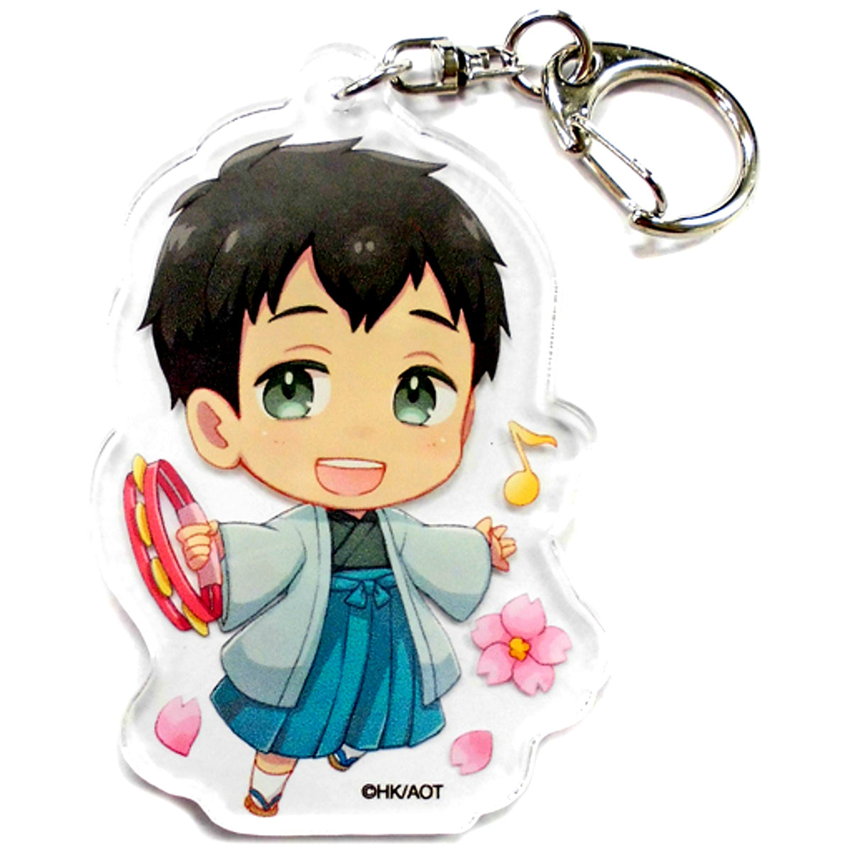 Bertholdt Hoover Attack on Titan Cherry Blossom Viewing Survey Corps Original Acrylic Keychain [USED]