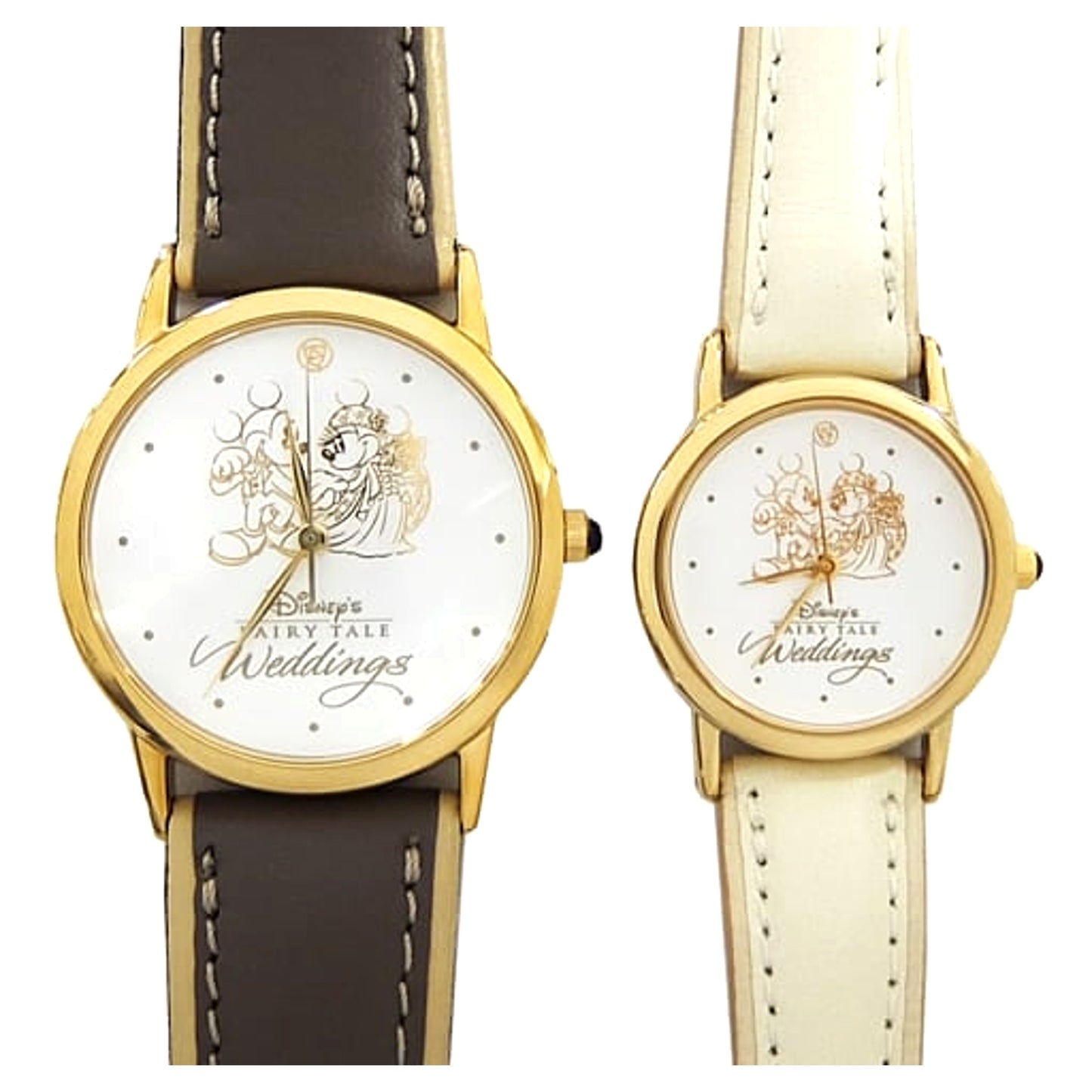 Disney Mickey and Minnie Pair Watch Disney's Fairy Tale Weddings Disney Ambassador Hotel Wedding Commemorative Gift [USED]