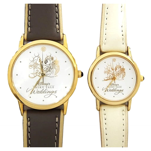 Disney Mickey and Minnie Pair Watch Disney's Fairy Tale Weddings Disney Ambassador Hotel Wedding Commemorative Gift [USED]