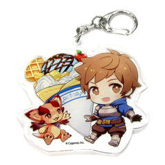 Granblue Fantasy Gran Ruby Trading Acrylic Keychains Chara Cre! meets Granblue Fantasy Exclusive Keychains [USED]