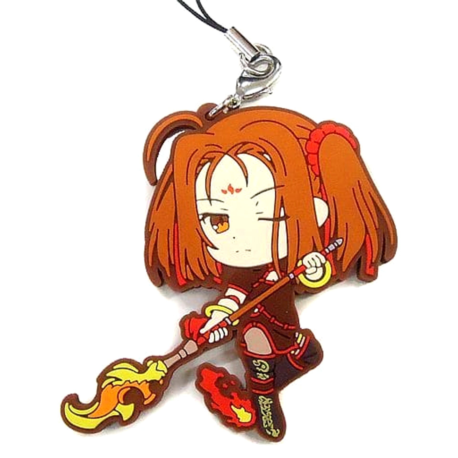 Fate/Grand Order Lancer/Nezha Ichiban Kuji Busokanryo Ortenaus Rubber Charm Kyunchara Illustrations Epic of Remnant Prize C Keychains [USED]