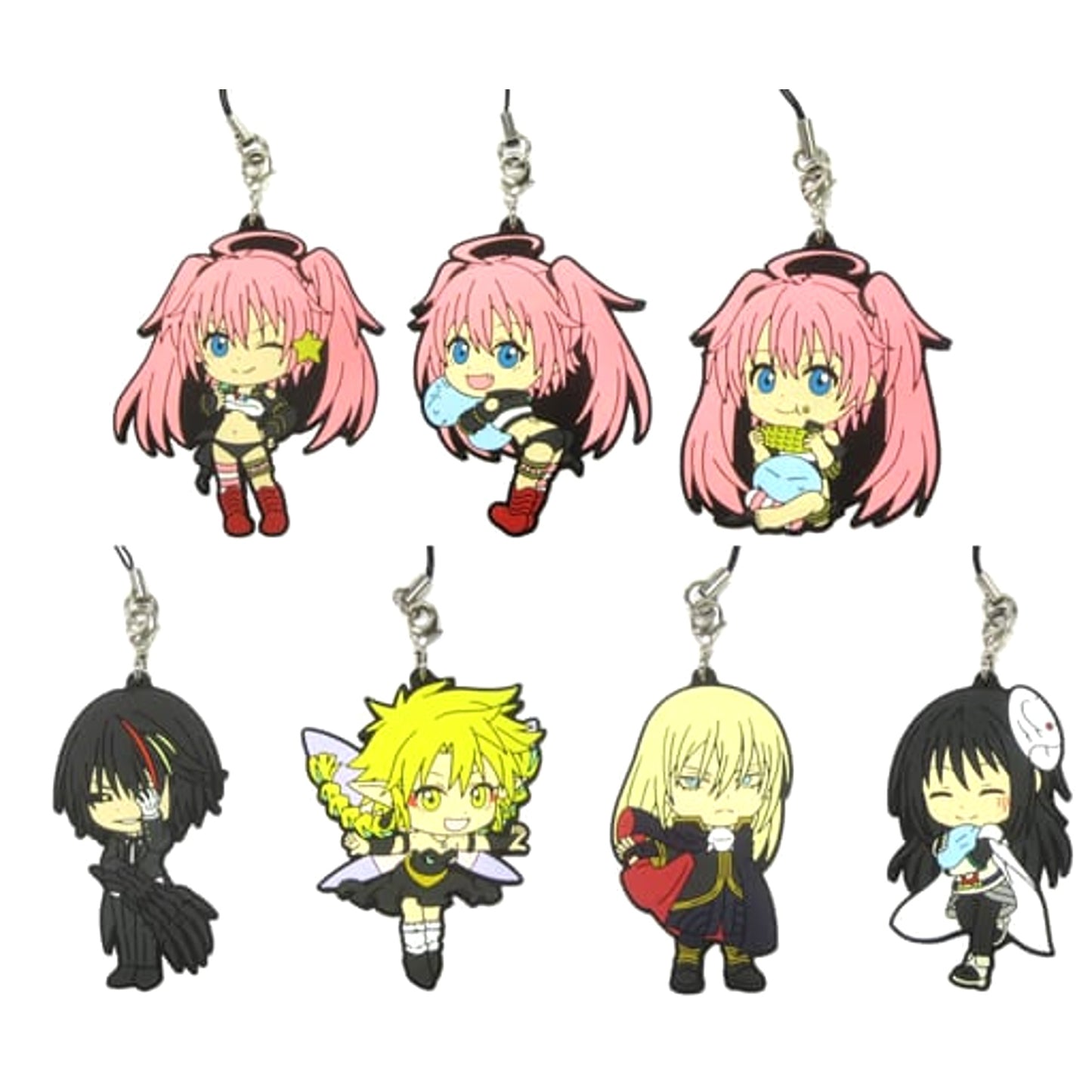 That Time I Got Reincarnated as a Slime Ramiris & Others Milim Ver. All 7 Types Set Ichiban Kuji Mabudachi nanoda! Rubber Charm Kyunchara Illustrations Prize F [USED]