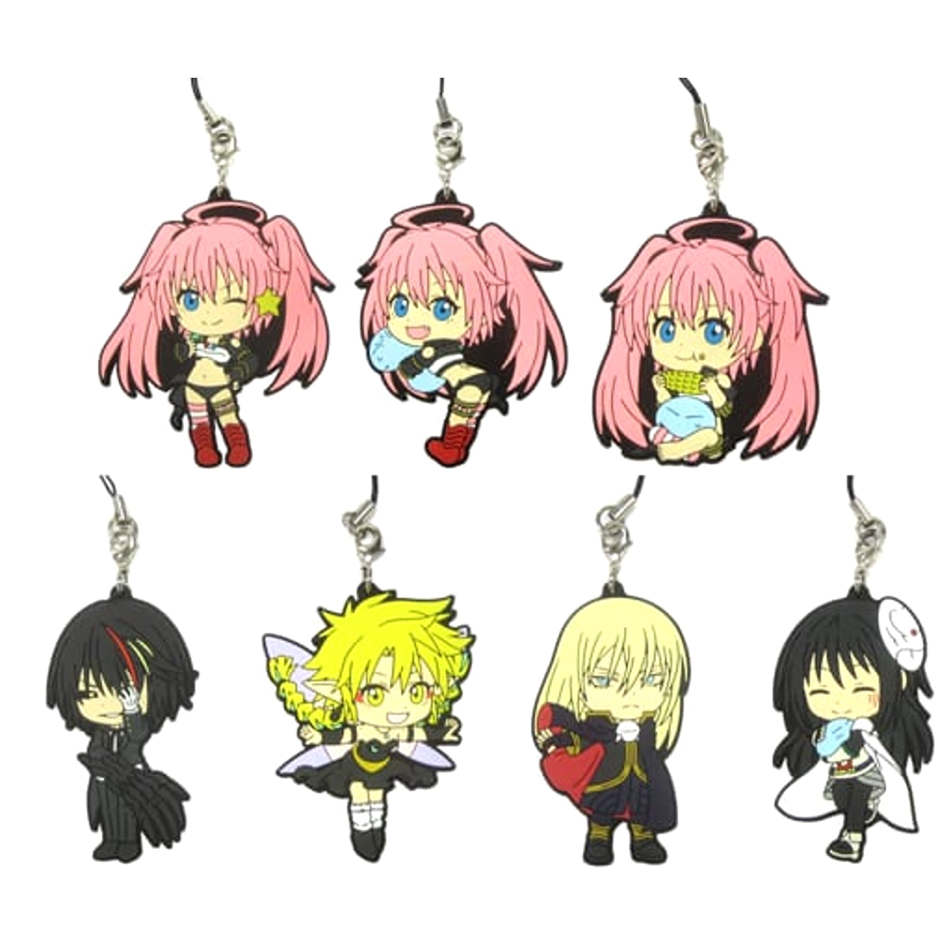 That Time I Got Reincarnated as a Slime Ramiris & Others Milim Ver. All 7 Types Set Ichiban Kuji Mabudachi nanoda! Rubber Charm Kyunchara Illustrations Prize F [USED]