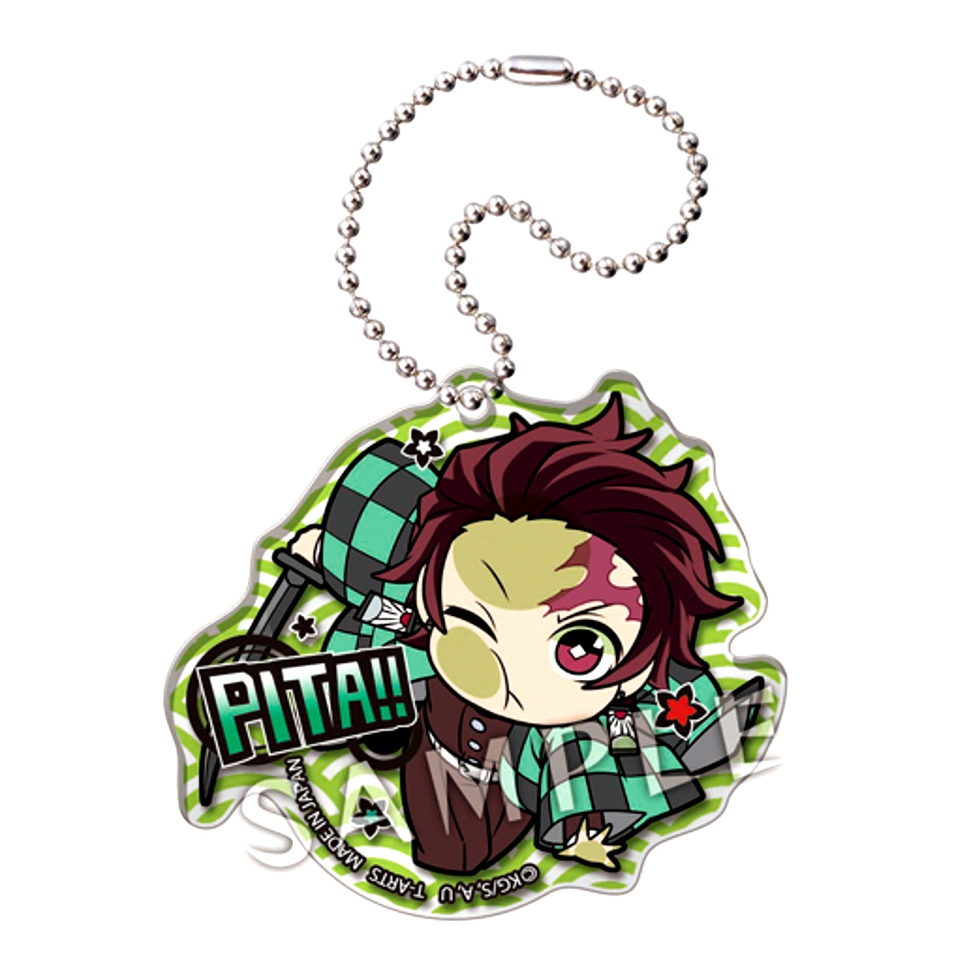 Tanjiro Kamado Demon Slayer Pita! Deforme Acrylic Keychain [USED]
