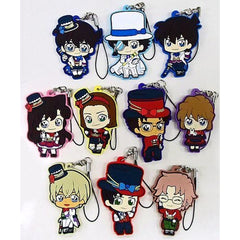 Detective Conan Makoto Kyogoku & Others All 10 Types Set Sega Lucky Kuji Secret Magic Show Rubber Charm Prize I [USED]