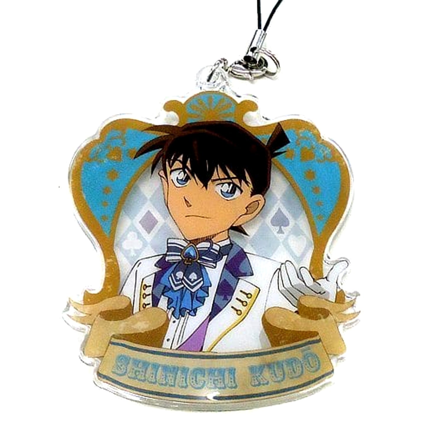 Detective Conan Shinichi Kudo Sega Lucky Kuji Secret Magic Show Soft Clear Keyholder Prize J [USED]