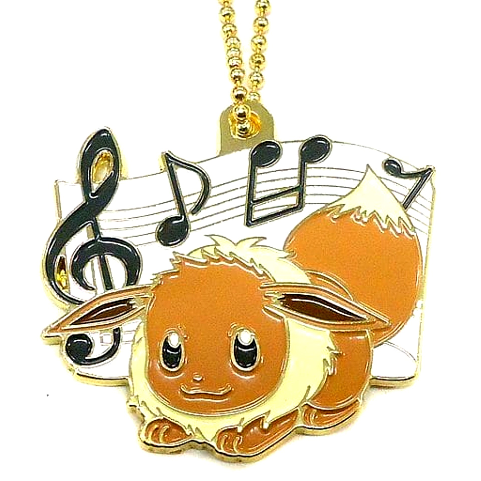 Eevee Pokemon Ichiban Kuji Eievui & Melodies Metal Charm Prize G [USED]