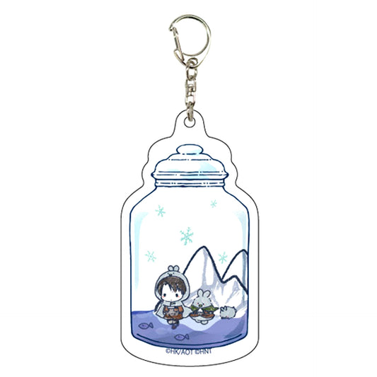 Levi & Child Rabbit Pen Attack on Titan x Fantasy Aquarium Acrylic Keychain 02 GraffArt Design [USED]