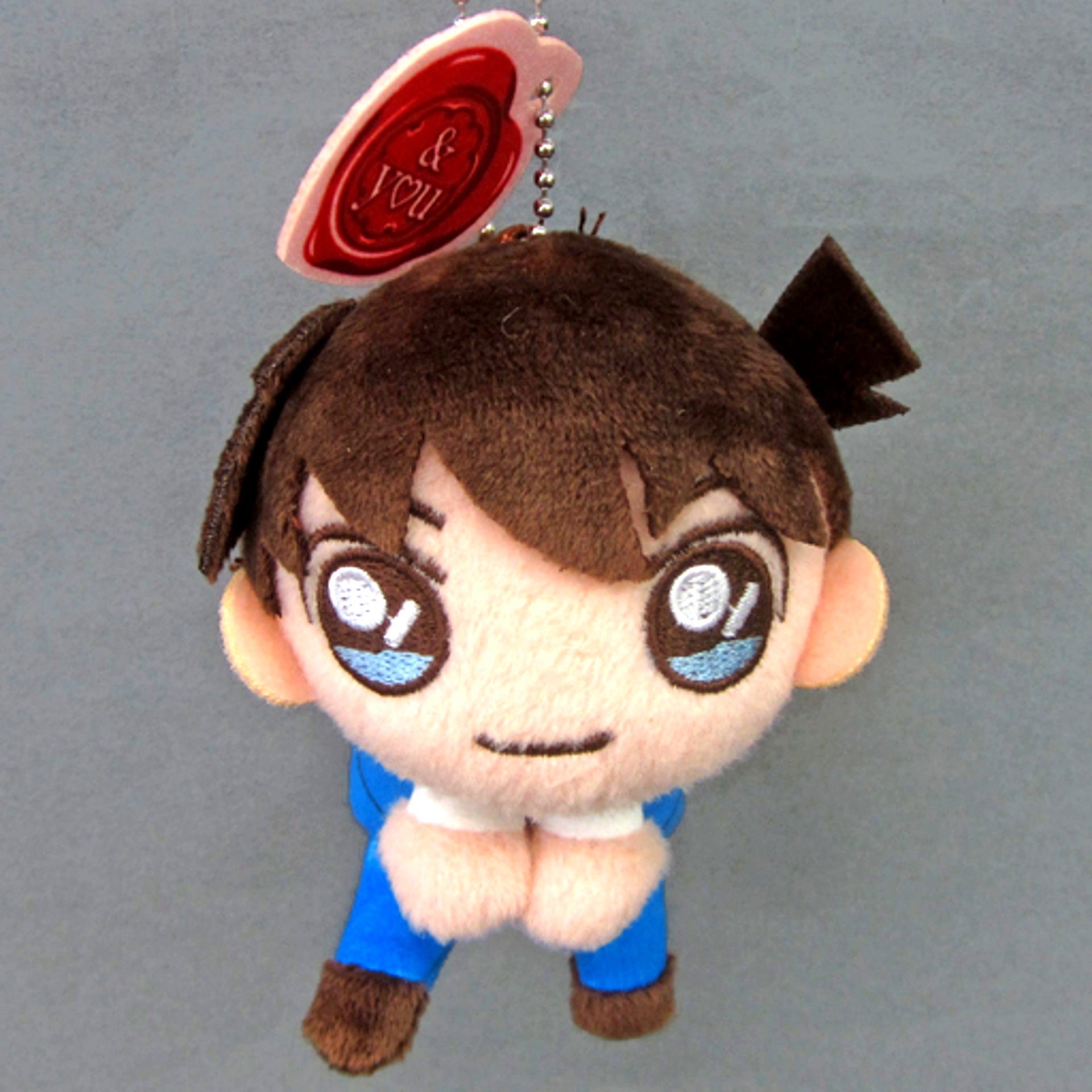 Shinichi Kudo & you Detective Conan Keychain Mascot Shinichi & Haibara & Akai [USED]