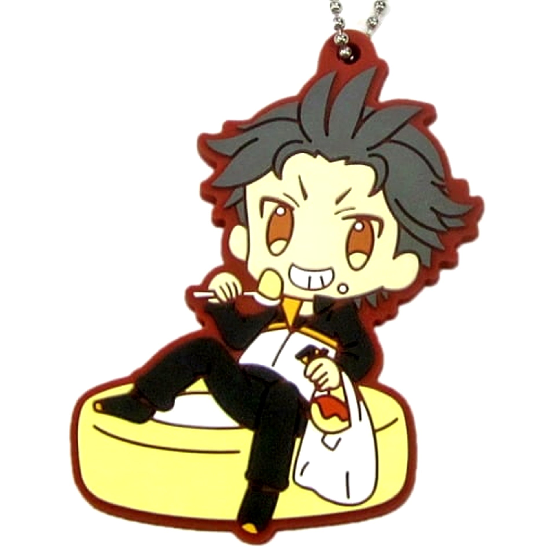 Re:ZERO -Starting Life in Another World- Subaru Ichiban Kuji Amai Haru ga Kita! Dorekara Taberu? Rubber Keychain Prize F Keychains [USED]