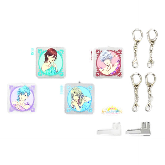 Uta no Prince Sama Movie: Maji Love Kingdom Quartet Night Flower Series Quartet Night Acrylic Keychain Set Kinkurido Limited Advance Ticket Bundled with Original Acrylic Keychain Set Keychains [USED]