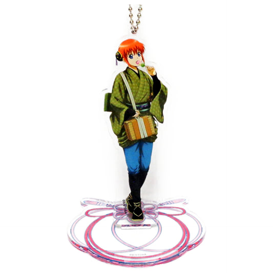 Gintama Kagura Newly Drawn Acrylic Stand Keychain Toei Uzumasa Eigamura Kyoto Brurun Stay Record Limited Keychains [USED]