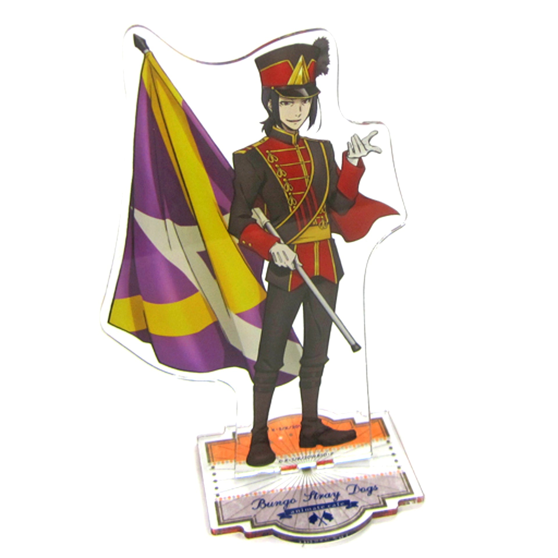 Ogai Mori Life-Sized BIG Acrylic Stand Marching Ver. Bungo Stray Dogs x Animate Cafe [USED]
