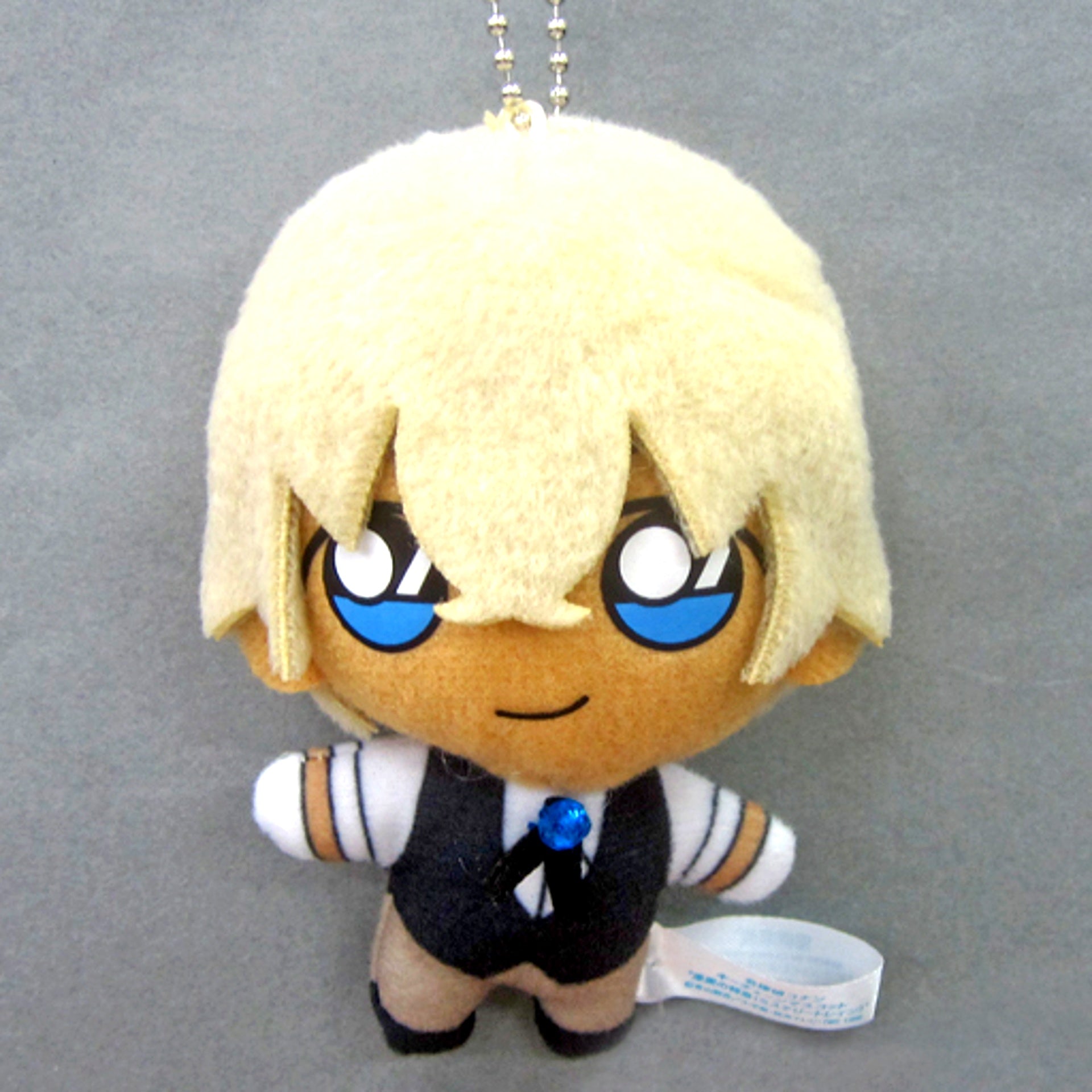 Bourbon Detective Conan Keychain Mascot Jet-Black Express [USED]