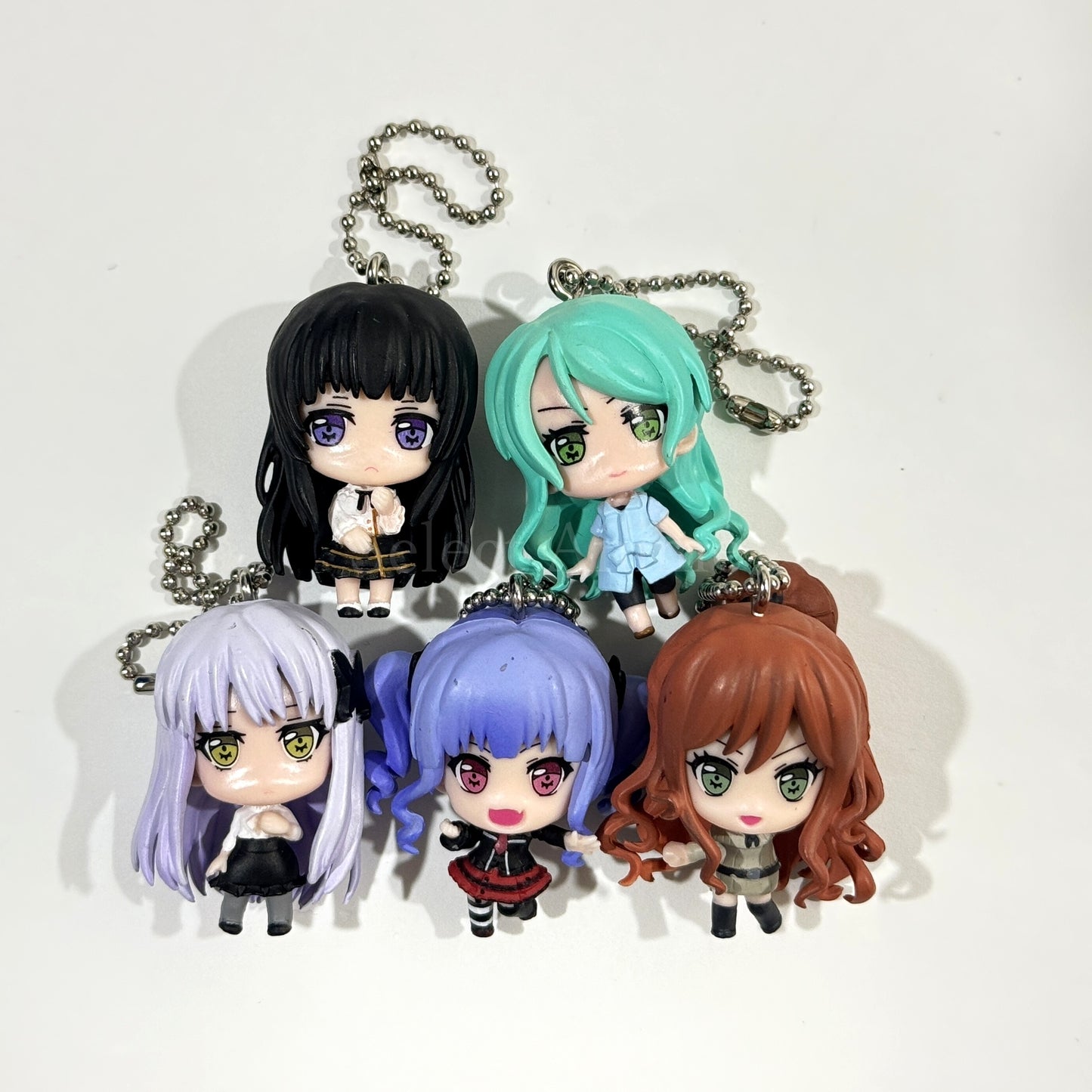 Set of 5 Roselia BanG Dream! Girls Band Party! Collection Figure [USED]