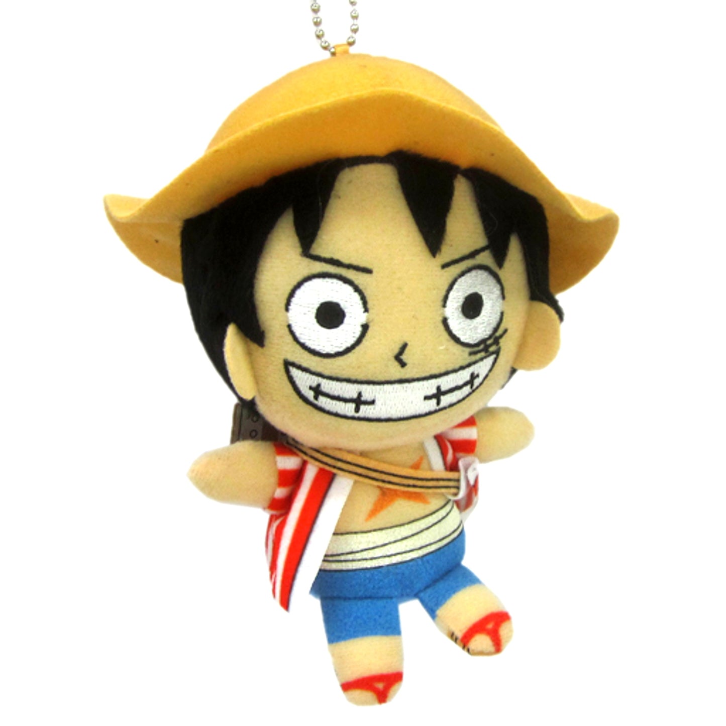 Luffy One Piece STAMPEDE Sitting Plush Bag Charm Straw Hat Pirates [USED]