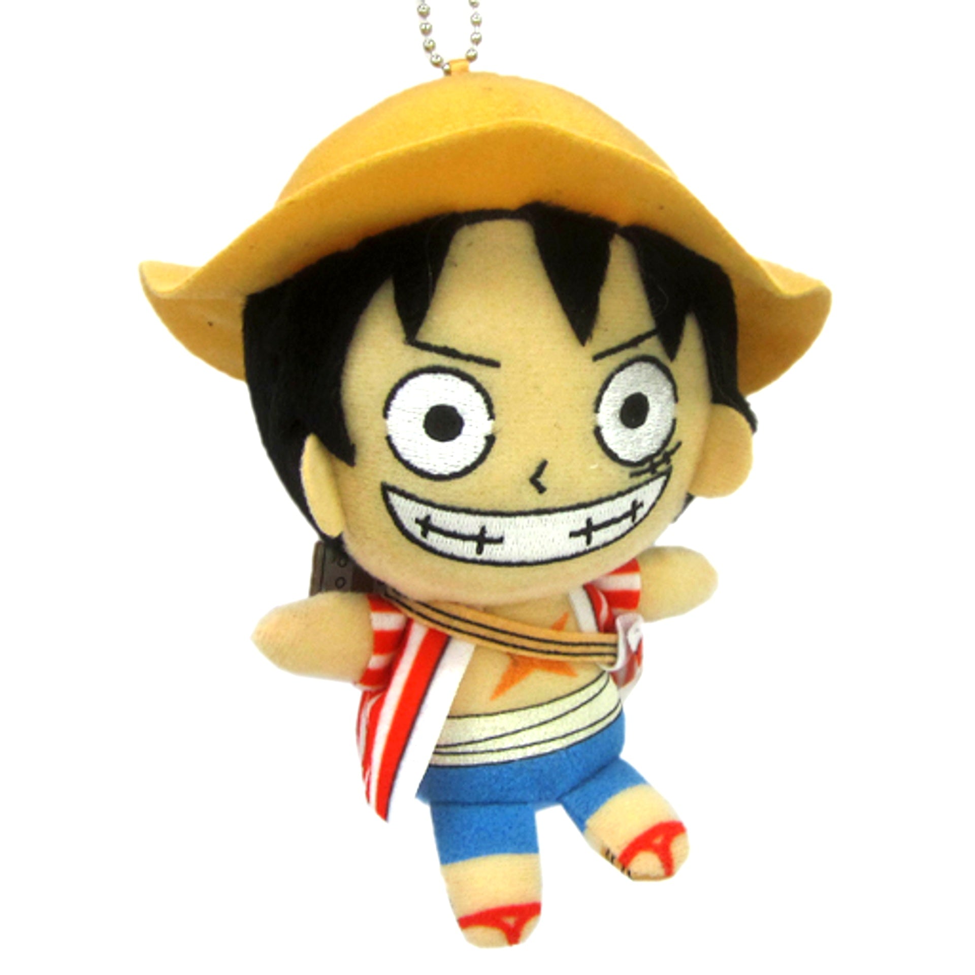 Luffy One Piece STAMPEDE Sitting Plush Bag Charm Straw Hat Pirates [USED]