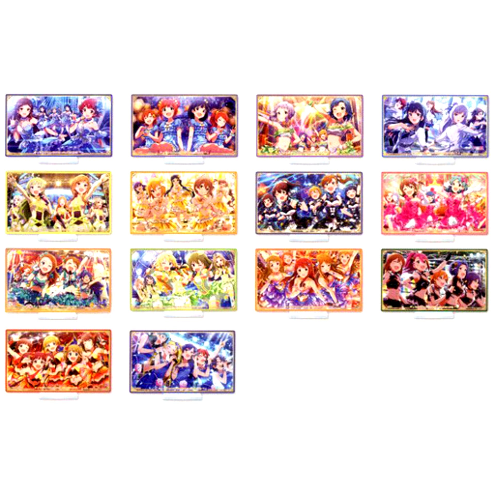 Set of 14 E Prize Acrylic Stand Ichiban Kuji Idolmaster Million Live! Harmony Festival!! [USED]