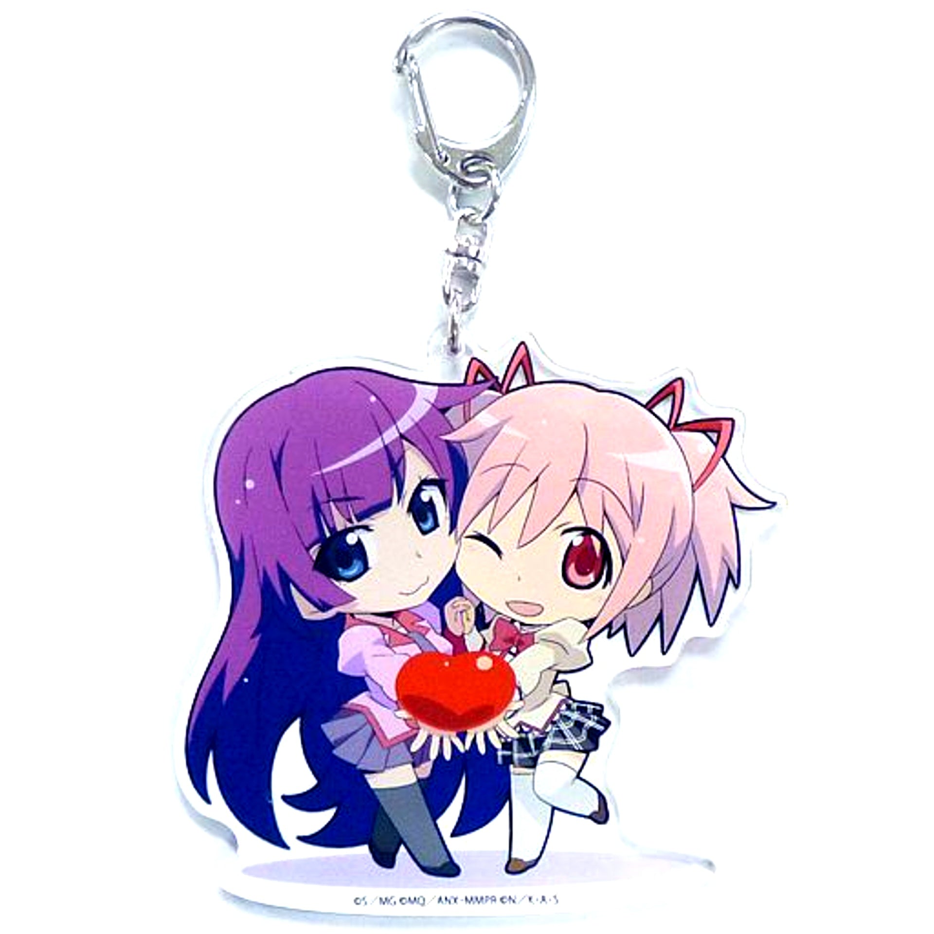 Madoka Kaname Hitagi Senjougahara Madoka Magica Monogatari Series Acrylic Charm MADOGATARI Exhibition [USED]