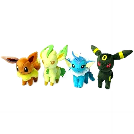 Pokemon Best Wishes Eevee & Others I Love Eevee Plush Toy that Can Be Attached To Bag 1 All 4 Types Set Keychains [USED]