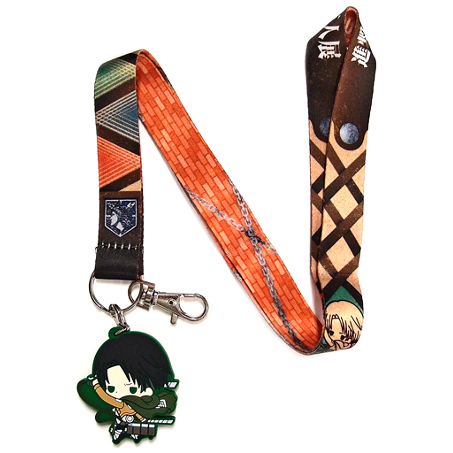 Levi Attack on Titan Exhibition FINAL Rubber Charm with Neck Strap [USED]