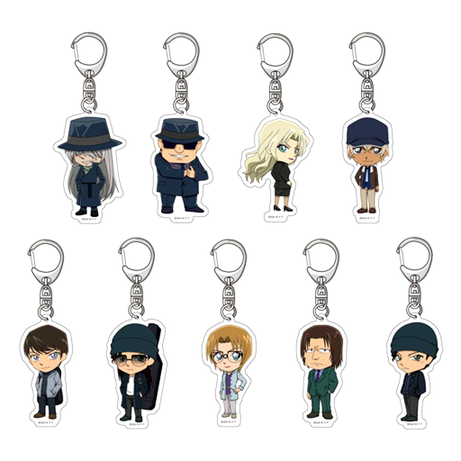 Set of 9 Detective Conan Puzzle Cross Chain Acrylic Keychain vol.4 [USED]
