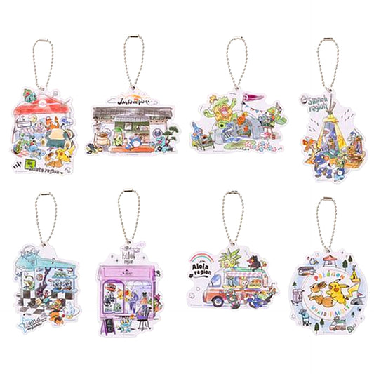 Set of 8 Pokemon World Market Acrylic Charm Collection [USED]
