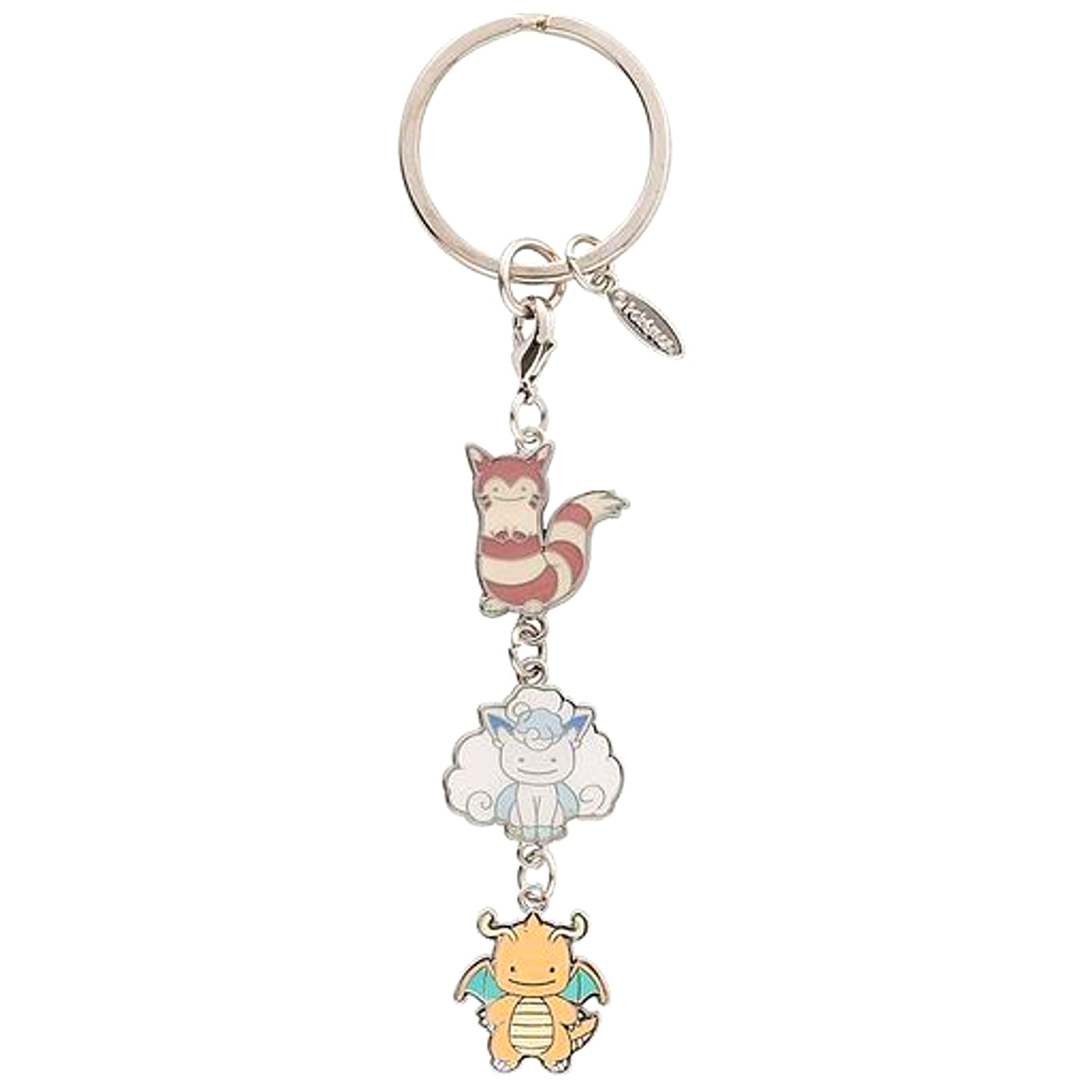 Dragonite 3-Ring Keychain Transform! Ditto Pokemon Center Limited [USED]