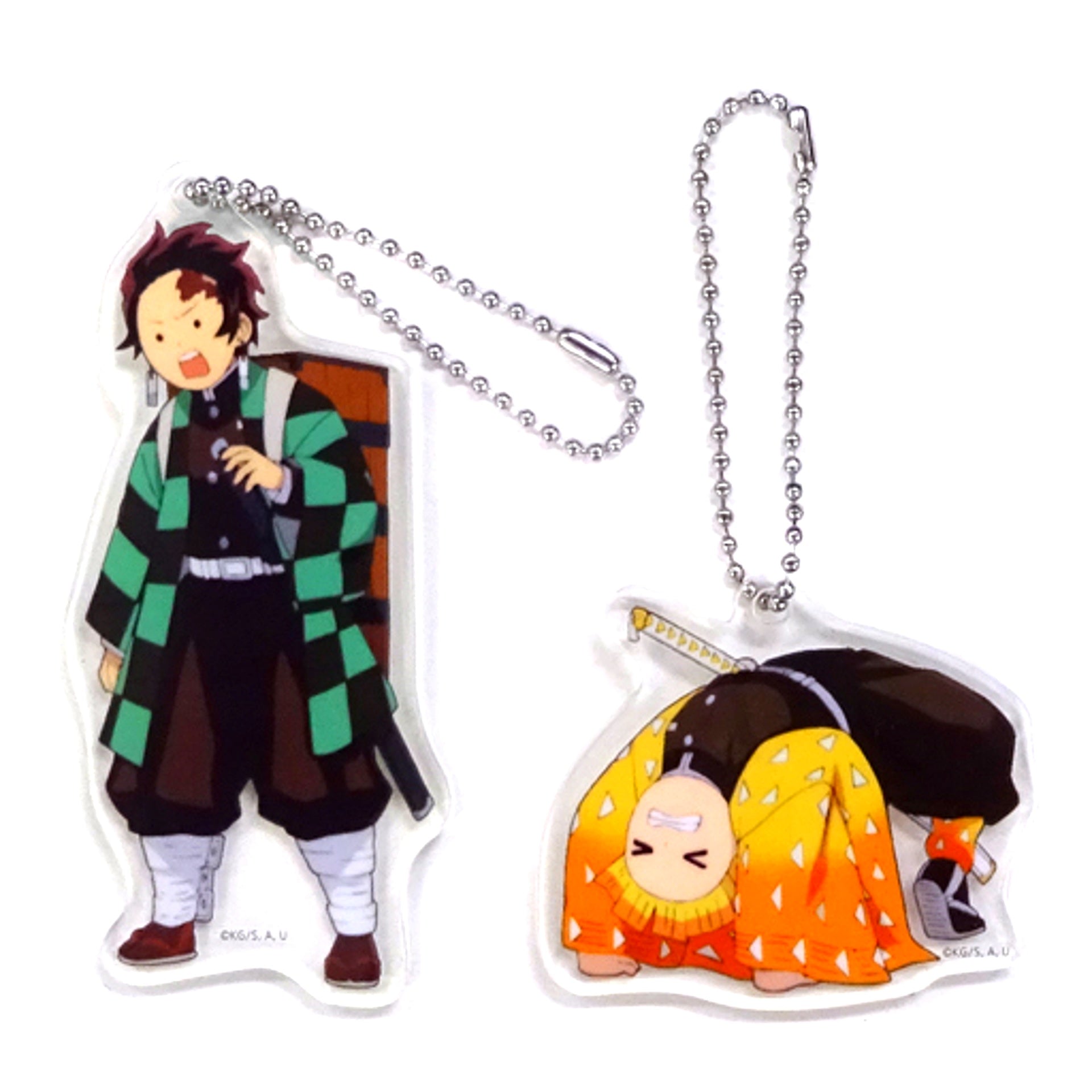 Tanjiro & Zenitsu Why Do You Expose Your Shame So Much Acrylic Charm Set Demon Slayer x ufotable cafe Phase 3 [USED]