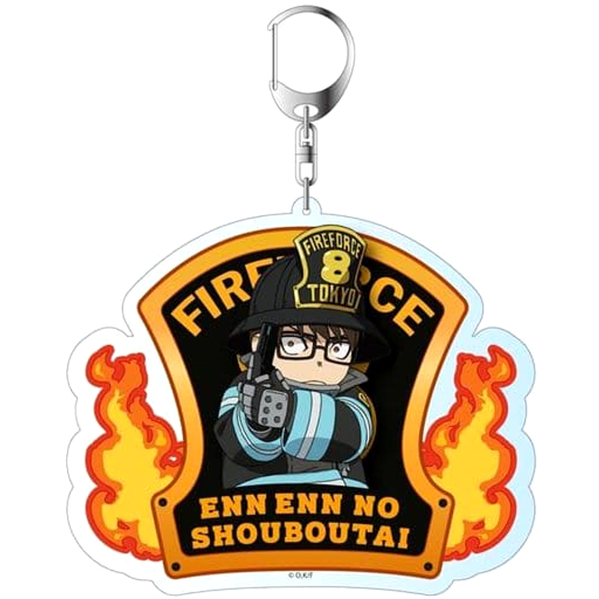 Fire Force Takehisa Hinawa Acrylic Keychain with Background Keychains [USED]