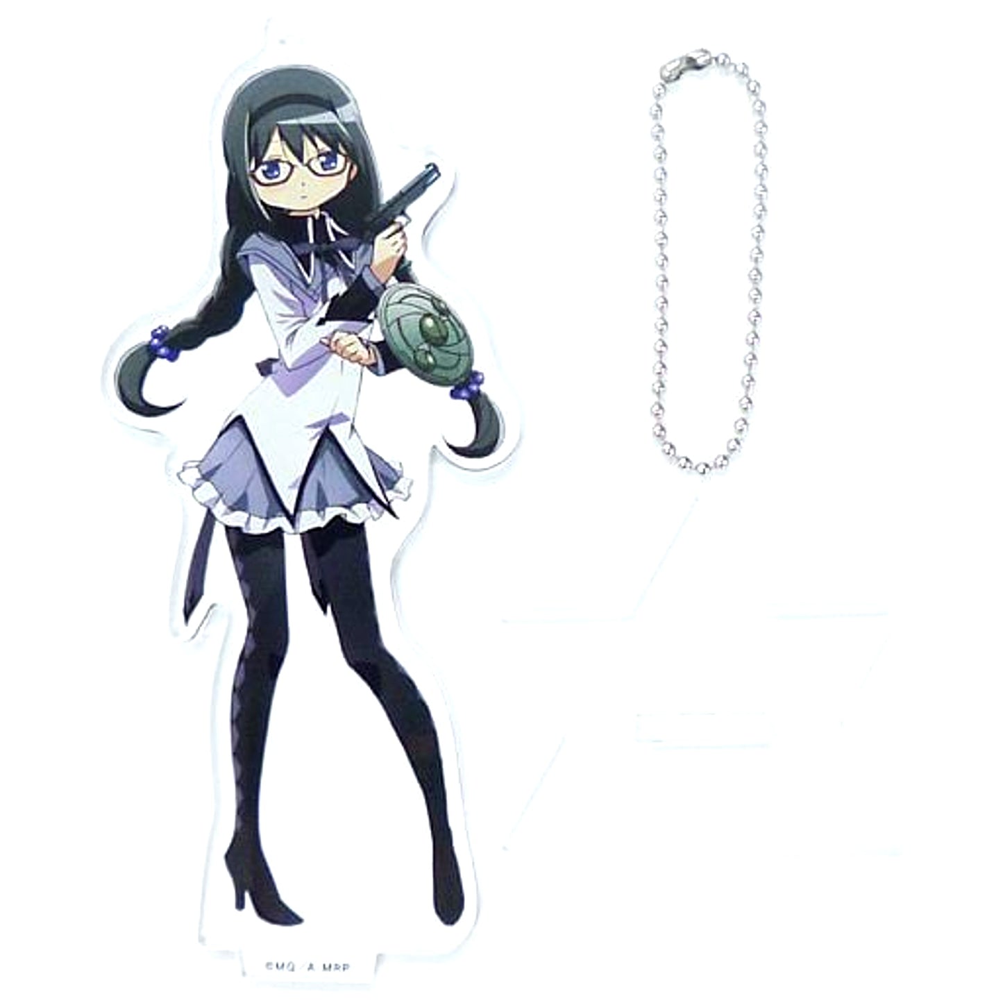 Homura Akemi Glasses Ver. Magia Record Puella Magi Madoka Magica Side Story Acrylic Keychain with Stand Base [USED]