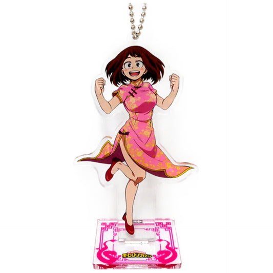 My Hero Academia Ochaco Uraraka Original Trading Acrylic Stand Keychain Kung Fu Costume First Edition TOHO animation STORE Limited Keychains [USED]