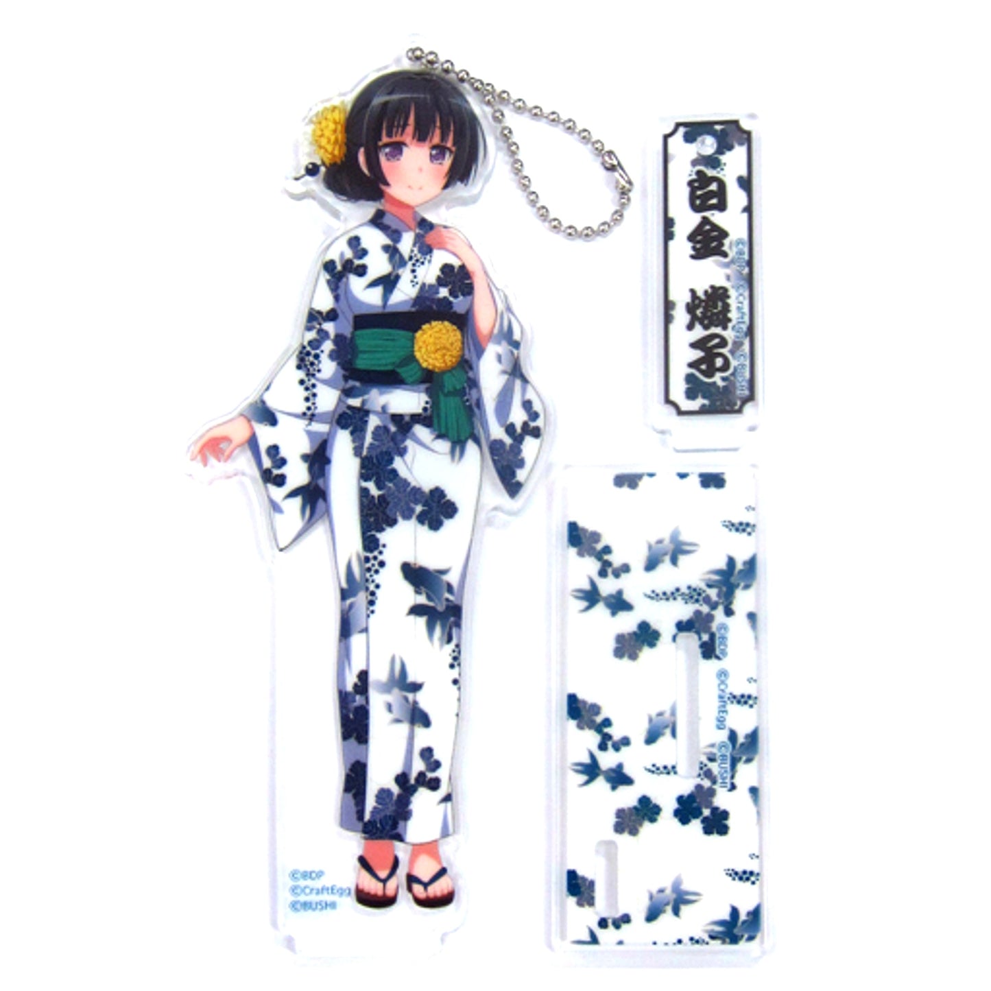 Rinko Shirokane Acrylic Stand Keychain 2019 Yukata Ver. BanG Dream Girls Band Party C96 Goods [USED]