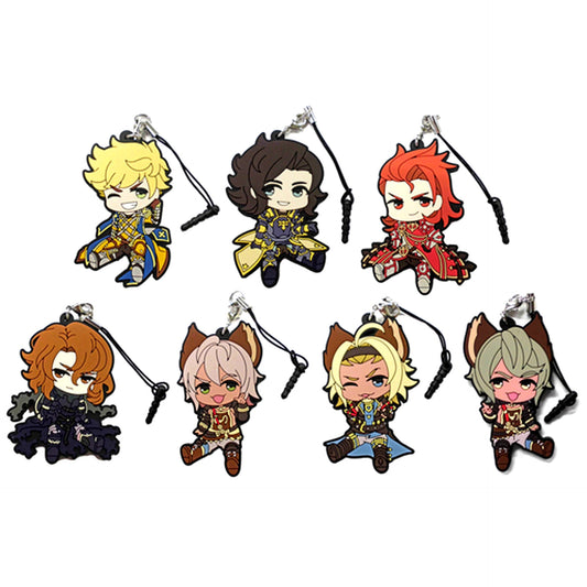 Set of 7 GRANBLUE FANTASY Petanko Trading Rubber Strap [USED]