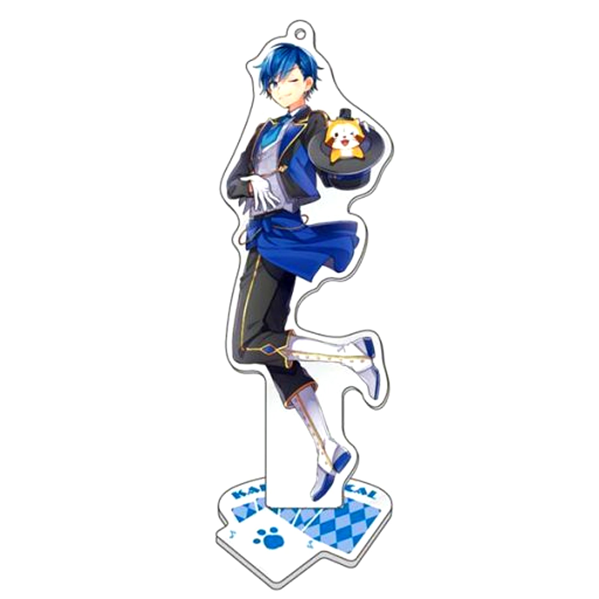 KAITO Acrylic Keychain with Stand Vocaloid Hatsune Miku x Rascal the Raccoon 2019 [USED]