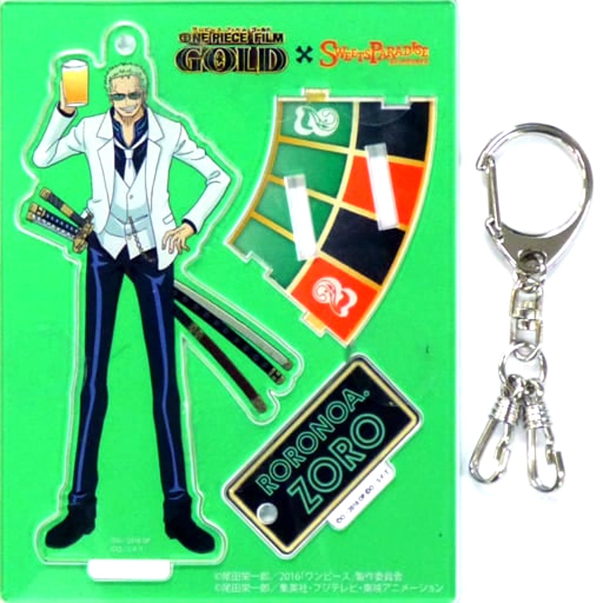Roronoa Zoro One Piece FILM GOLD x SWEETS PARADISE Acrylic Stand Charm [USED]