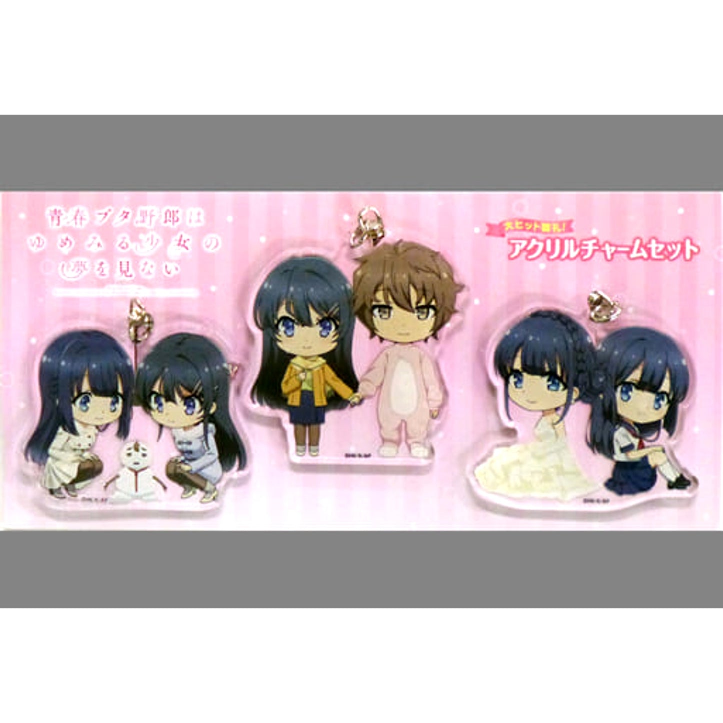 Set of 3 Group Rascal Does Not Dream of a Dreaming Girl Acrylic Charm Set C96 Goods [USED]