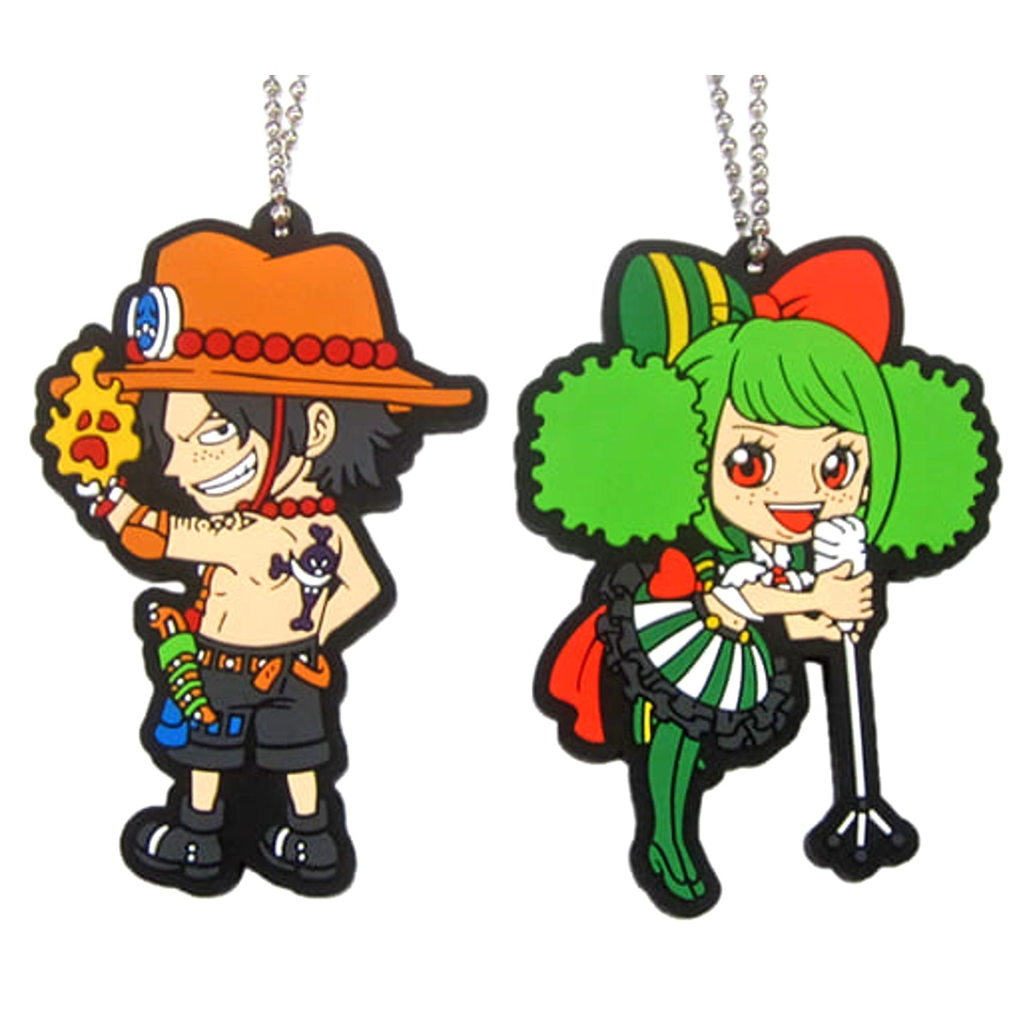 One Piece Ace Ann Secret Ichiban Kuji All Star Newly Drawn Rubber Mascot Set Prize N Keychains [USED]