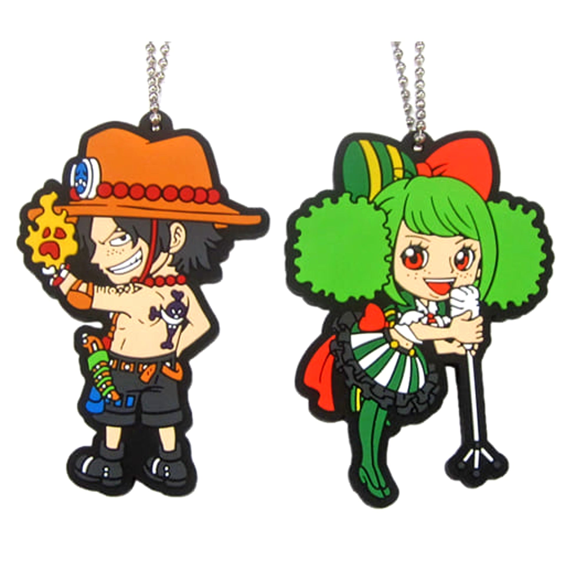 One Piece Ace Ann Secret Ichiban Kuji All Star Newly Drawn Rubber Mascot Set Prize N Keychains [USED]