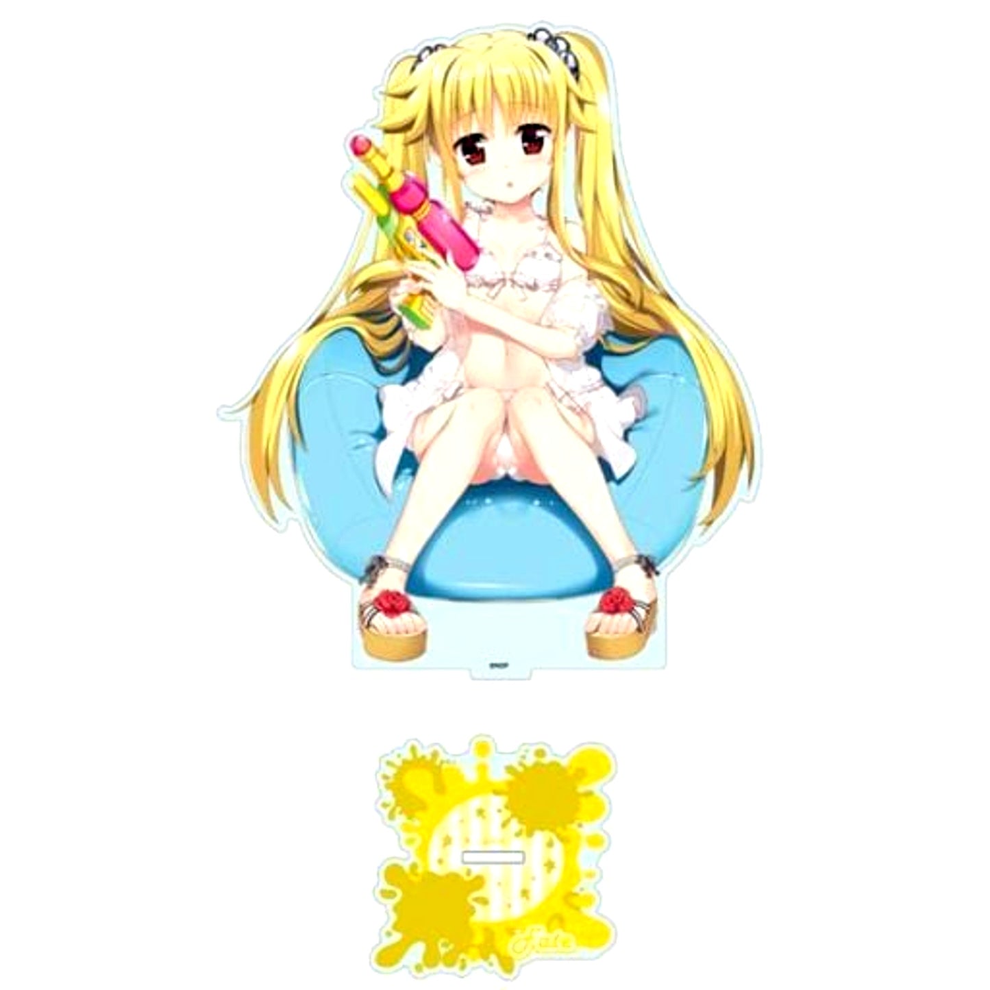 Fate T. Harlaown Water Gun Ver. Acrylic Figure L Magical Girl Lyrical Nanoha Detonation [USED]