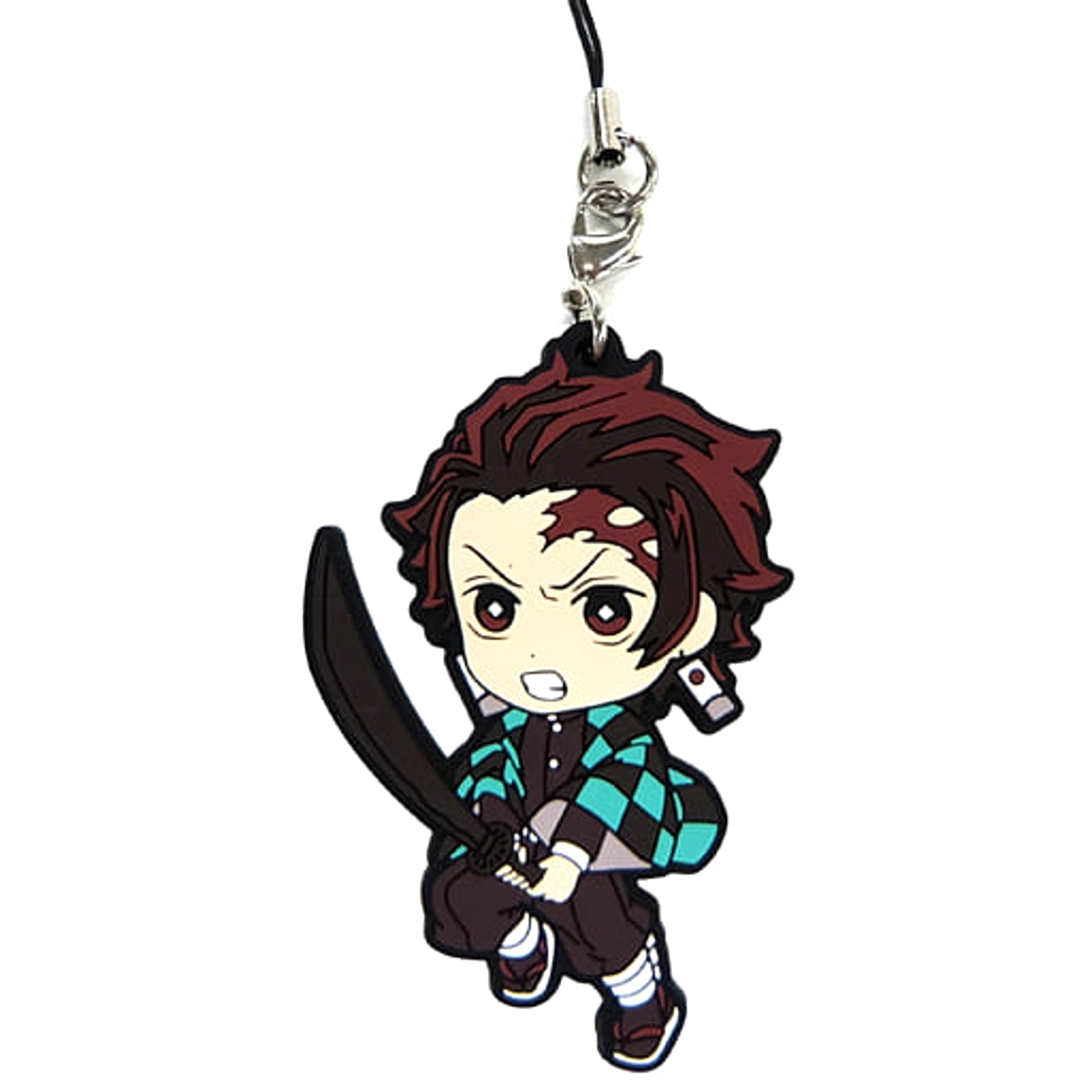 Demon Slayer: Kimetsu no Yaiba Tanjiro Kamado A Ichiban Kuji Rubber Charm Kyunchara Illustrations Prize F Keychains [USED]
