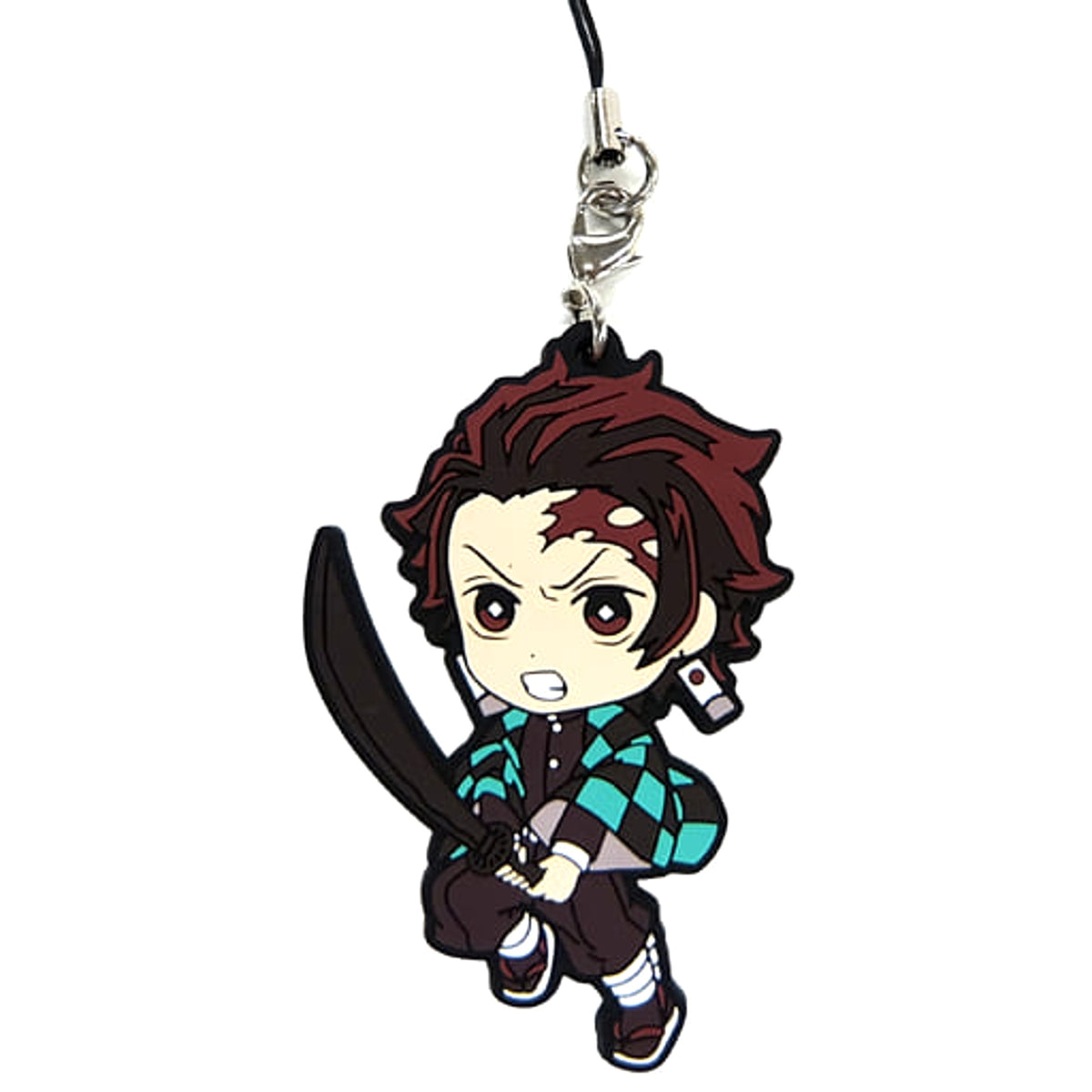 Demon Slayer: Kimetsu no Yaiba Tanjiro Kamado A Ichiban Kuji Rubber Charm Kyunchara Illustrations Prize F Keychains [USED]