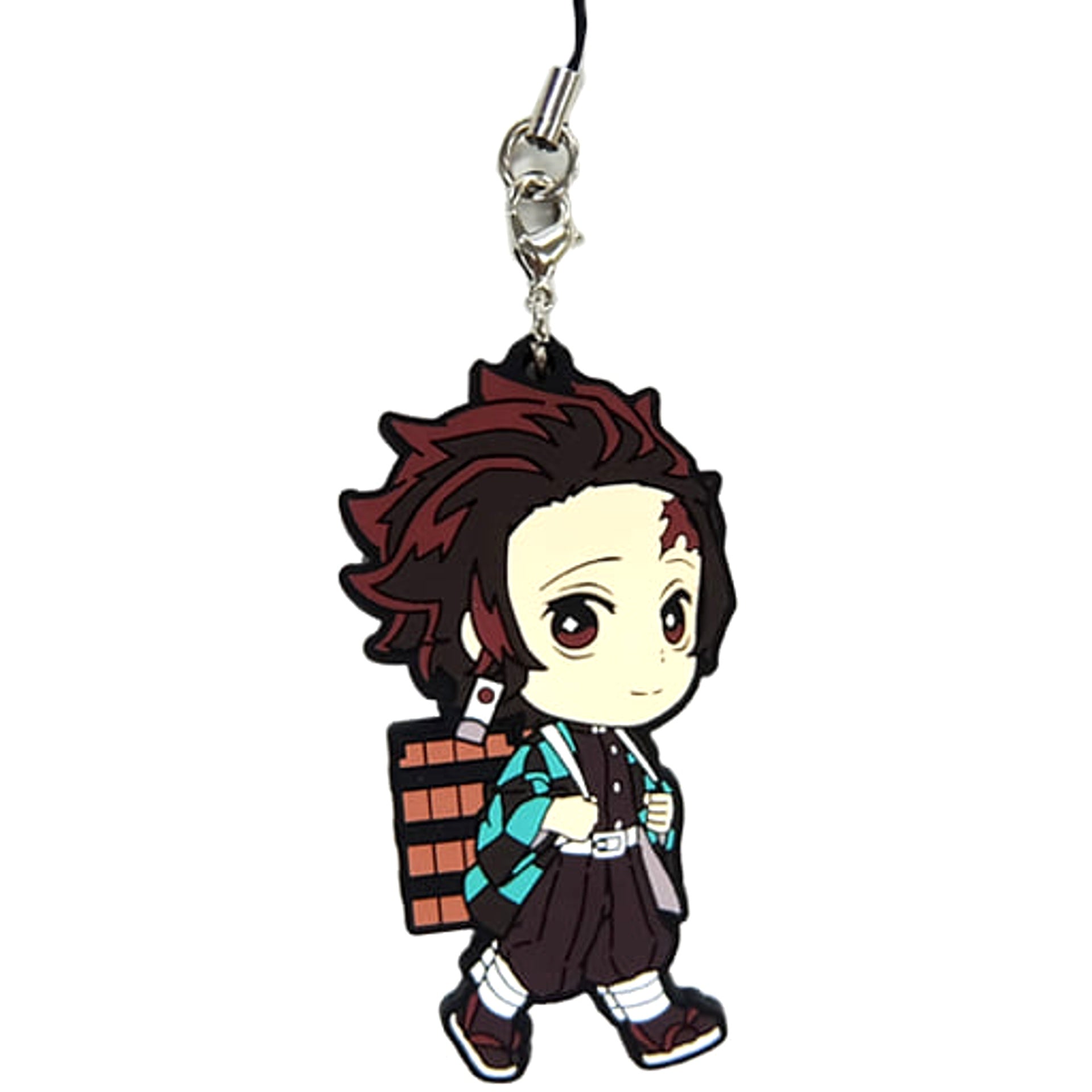 Demon Slayer: Kimetsu no Yaiba Tanjiro Kamado B Ichiban Kuji Rubber Charm Kyunchara Illustrations Prize F Keychains [USED]